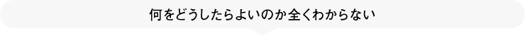 何をどうしたらよいのか全くわからない